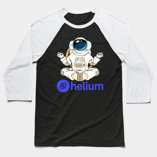 Helium  Crypto Cryptocurrency HNT  coin token Baseball T-Shirt by JayD World